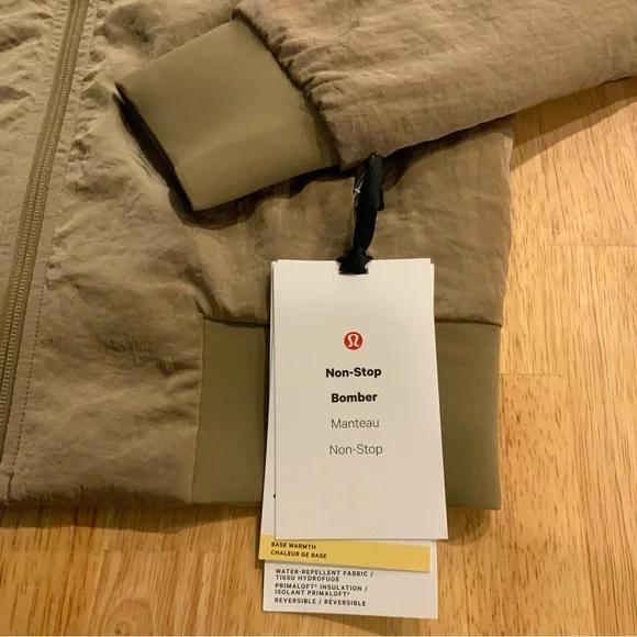 Lululemon Non Stop Bomber Jacket SZ 4 Reversible Water Repellent Base Warmth NWT - Picture 9 of 10